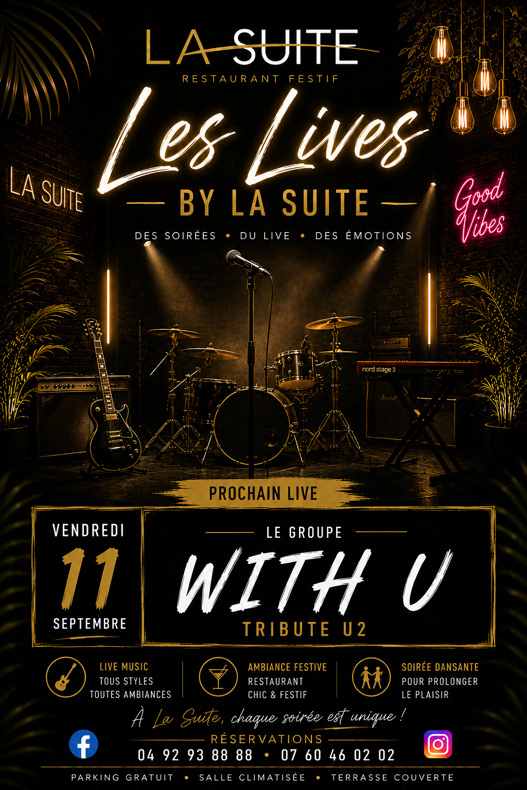 WITH U Tribute U2 - La Suite Vallauris - 11 septembre 2026