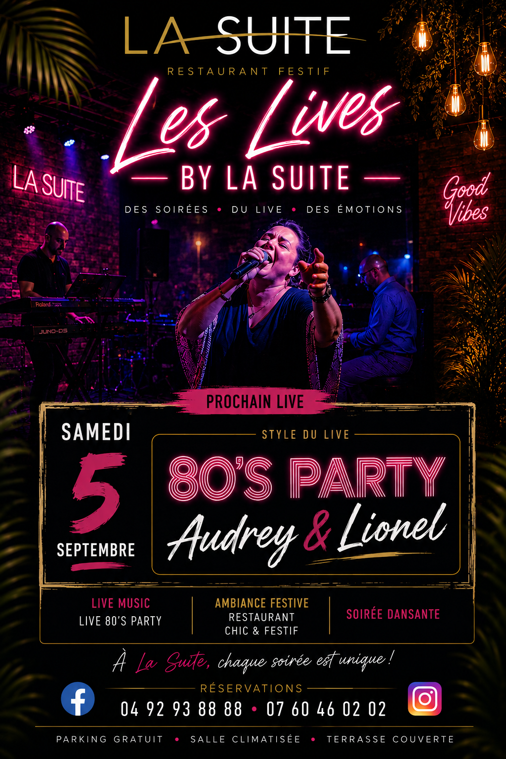 80'S PARTY Audrey et Lionel - La Suite Vallauris - 5 septembre 2026