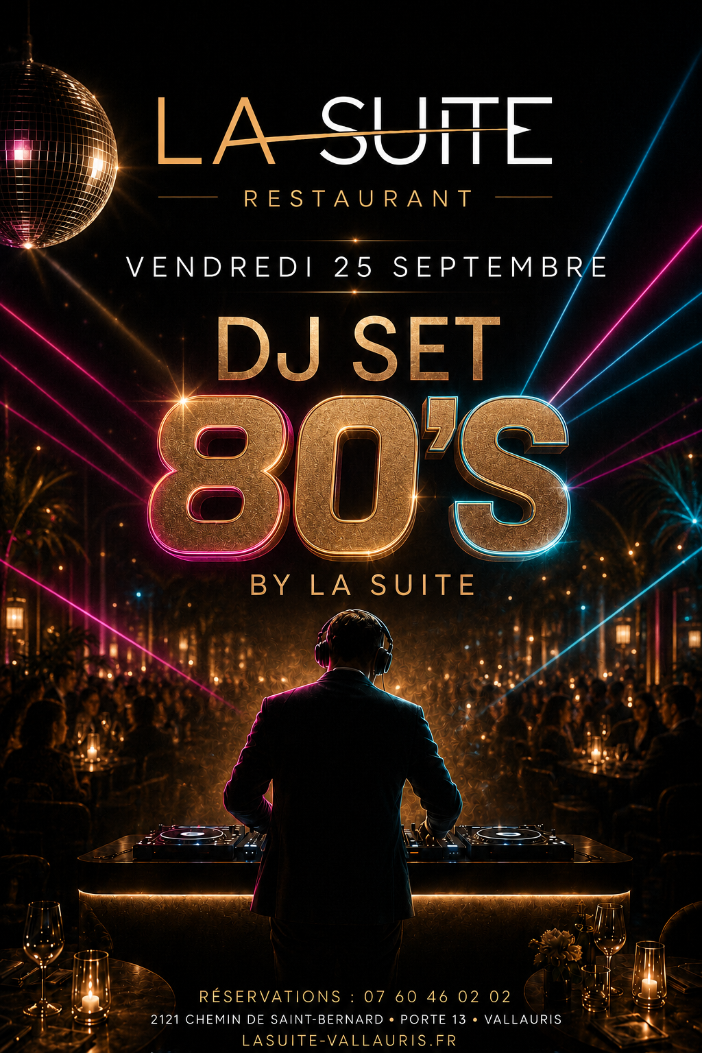 DJ SET 80'S - La Suite Vallauris - 25 septembre 2026